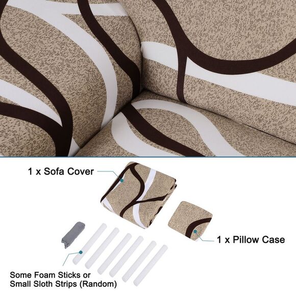 Stretch Slipcover Elastic Sofa Cover 3 Seater Floral Couch Cover Large - Picture 6 of 6